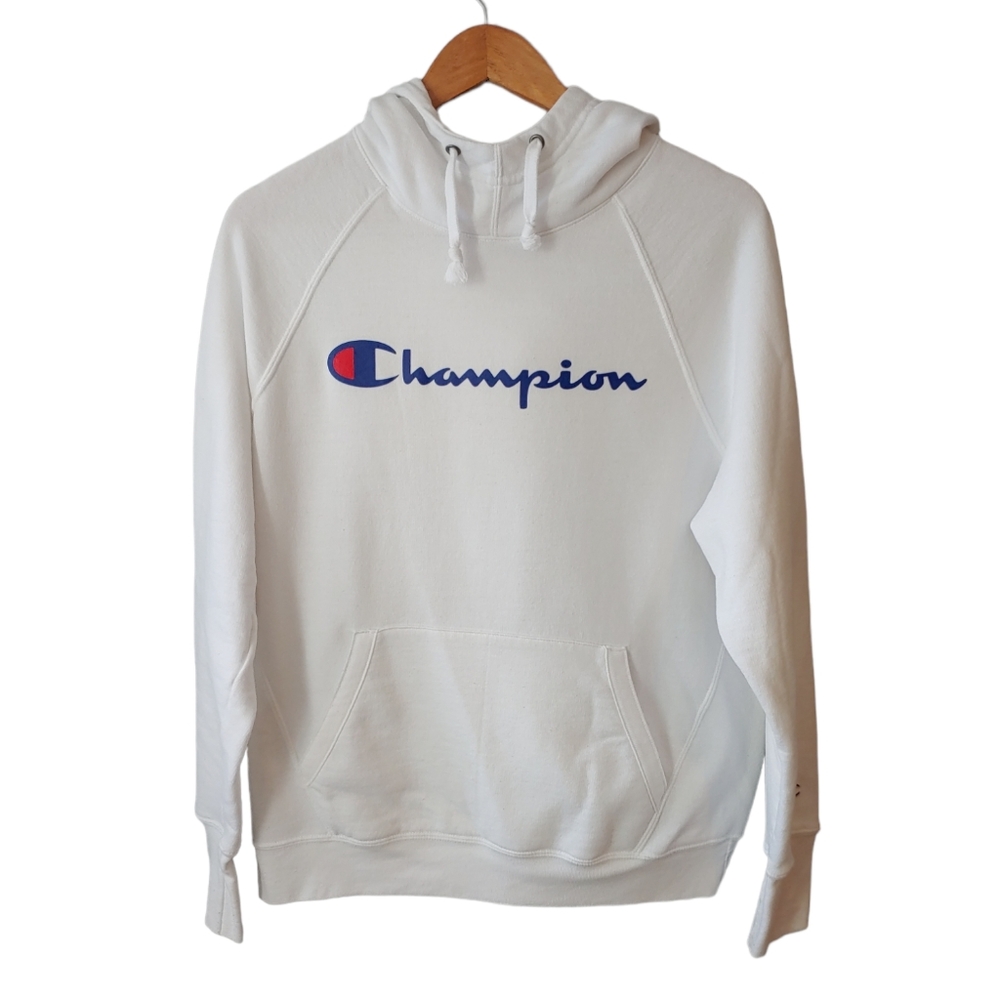 Champion White Hoodie Size Large